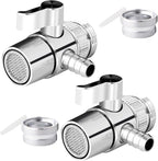 Faucet Diverter Valve with Aerator for Countertop Water Filter,Faucet Adapter to 3/8" Barb outlet,Faucet Splitter for Water Diversion