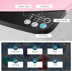 Portable Washing Machine, ARLIME Compact Mini Full-Automatic Laundry 2-In -1 Washer & Spin Dryer 7.7lbs Capacity W/Drainage Pump & Long Hose For Condo, Apartments, Dorms, RV’s Camping Living (Pink)