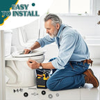 2PCS M8 Universal Toilet Tank to Bowl Bolts Kit, Heavy Duty Toilet Tank Bolts and Washers, 304 Stainless Steel Toilet Seat Bolts Kit, with Extra Long Nut Easy to Install (ΦM8, 2)