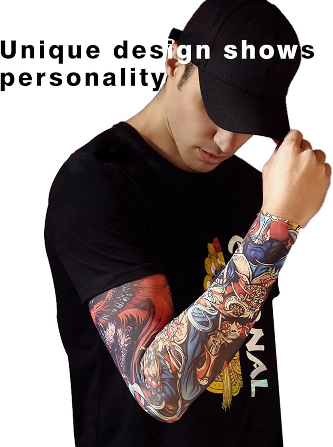 UV Sun Protection Arm Sleeves for Men & Women-UPF 50+ Sports Compression Cooling Sleeve-Unique TATTOO SLEEVE gift