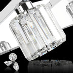Aipsun Bathroom Vanity Light Crystal Vanity Lighting Fixtures 6 Lights Chrome Vanity Light for Bathroom (Exclude Bulb)