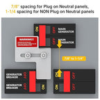 Generator Interlock Kit Compatible with for Siemens 100 Amp and Murray 100 Amp Panels, Interlock Kit with 7/8-1 1/4 Inch Spacing Between Main and Generator Breaker