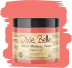 Dixie Belle Paint Company Chalk Finish Furniture Paint - Flamingo (16oz) - Matte Bright Coral Chic Chalk Mineral DIY Furniture Paint