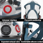 RANKSING Reusable Respirator Full Gas Mask Full 6800 with Filters for Dust, Asbestos, Chemicals while Painting, Spraying