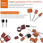 64Pcs Sanding Bits for Dremel Rotary Tools, 42Pcs Aluminum Oxide Grinding Stones Sanding Drill Bits (1/8 inch Shank) and Sanding Drums, Grinding Bits for Metal Rust Removal Polishing