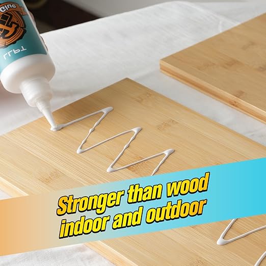 LLPT Wood Glue 11.2 Ounce | Dried Clear Ultimate Waterproof Wooden Super Glue Exterior | All Purpose Wood Adhesive | Heavy Duty for Woodworking Projects Repairs and DIY (LWG330)