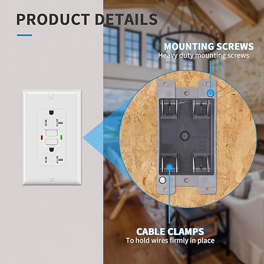 100 PK Old Work Electrical Outlet Box 1 Gang, 14 Cubic Inch Plastic Remodel Drywall Junction Boxes, ETL Listed to UL514C and UL263, Fire Rated for Two Hours