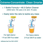 200X Concentrated Floor Cleaning Solution for All Robot Vacuum and Mop, Wet Dry Vacuums Compatible with Eufy, Roborock, Roomba, Tineco, Bissell, Shark, 29.76 fl oz Makes 47 Gallon Cleaner(Ocean Scent)