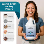 Steam and Go Unscented Demineralized Water - Cleaning Solution for Steam Mop, Floor Cleaner Solution, & More - Ready-to-Use Multi-Surface Floor Cleaning Solution - No PVC - 128 Fl. Oz