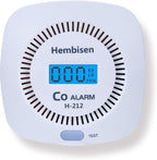 Carbon Monoxide Detectors - Hembisen CO Alarm Detector Monitor Battery Operated with Digital Display for House Kitchen Restaurant Hotel Office