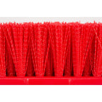 SPARTA Multi-Level Tile Scrub Brush 12" Wide Brush Head, Heavy-Duty Tile Cleaning Brush with End Bristles for Commercial Tiles, Tubs and Floor, Plastic, 12 Inches, Red