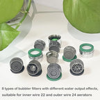 Faucet Aerator 2.2 GPM Plugin Restrictor Replacement Parts For Bathroom or Kitchen Plug-In Aerator (8 Sets With Gasket)