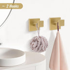 YACVCL Brushed Gold Bathroom Hardware Accessorie Set 23.6 Inch Towel Bar Set 5-Pieces Towel Rack&Holder Set for Bathroom,Upgraded Toilet Paper Holder with Shelf,Stainless Steel Wall-Mounted