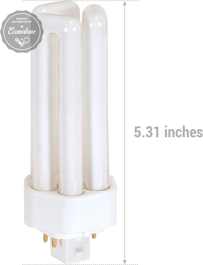 KOR (4 Pack) K20788 - PL26W/3U/4P/841 - Compact Fluorescent Plug-in - T4 - Triple Tube - 26 Watt - 4-Pin (GX24q-3) - 4,100 Kelvin (Cool White)