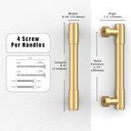 10 Pack Champagne Bronze Cabinet Pulls 3.75 Inch(96mm) Kitchen Cabinet Handles Cabinet Hardware for Drawer Pulls