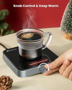 Maestri House Mug Warmer, Electric Coffee Cup Warmer for Desk with 3-Temp Settings,Auto Shut Off, Constant Temperature Heating for Beverage, Milk, Tea and Hot Chocolate at Home & Office (Space Gray)