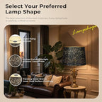 Large lampshade, drum lamp shades,desk lamp shade, and floor lamp shade are 12 "Top x 14" Bottom x 10 "Hight, used for bedrooms, living rooms, and college dorm room