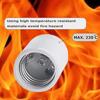 Keyless E26 Porcelain Socket,JNXQWE Ceramic Medium Base Screw Socket with Hickey IPS 1/8-27,Glazed (3-Pack,Keyless)