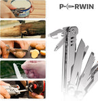 Multitool Stainless Steel Multi-Tool Pliers 13-in-1 with Sheath, Safe Locking, Carabiner, Professional Pocket Tools for Fishing & Camping