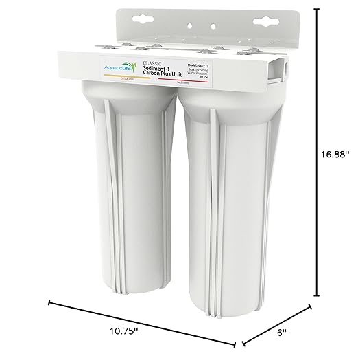 Aquatic Life Sediment Carbon Plus Water Filtration System, Particulate Chloramine Chlorine Reduction System