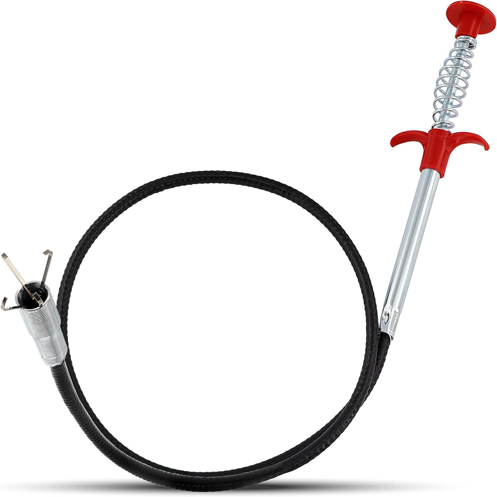 22" Snake Drain Clog Remover - Used as Hair Clog Remover for Sink, Shower, and Bathtub - Dryer Vent Cleaner, and as a Flexible Grabber Tool for Hard to Reach Places - By RAM-PRO