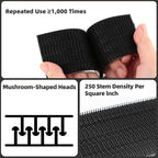 3M Dual Lock SJ3550 1"×6ft Black 1 Pack Reclosable Fastener Mounting Tape Interlocking Mushroom Shaped Strong Adhesive Hook Lock Sticky Tape for Indoor and Outdoor