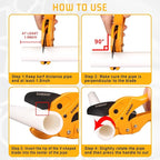 DOMINOX 1 1/4'' Ratchet Type Pipe Cutter, Suitable for professional plumbers and DIY Home worker, Suitable for cutting Pex, PVC and PPR plastic hoses and Plumbing Pipe.