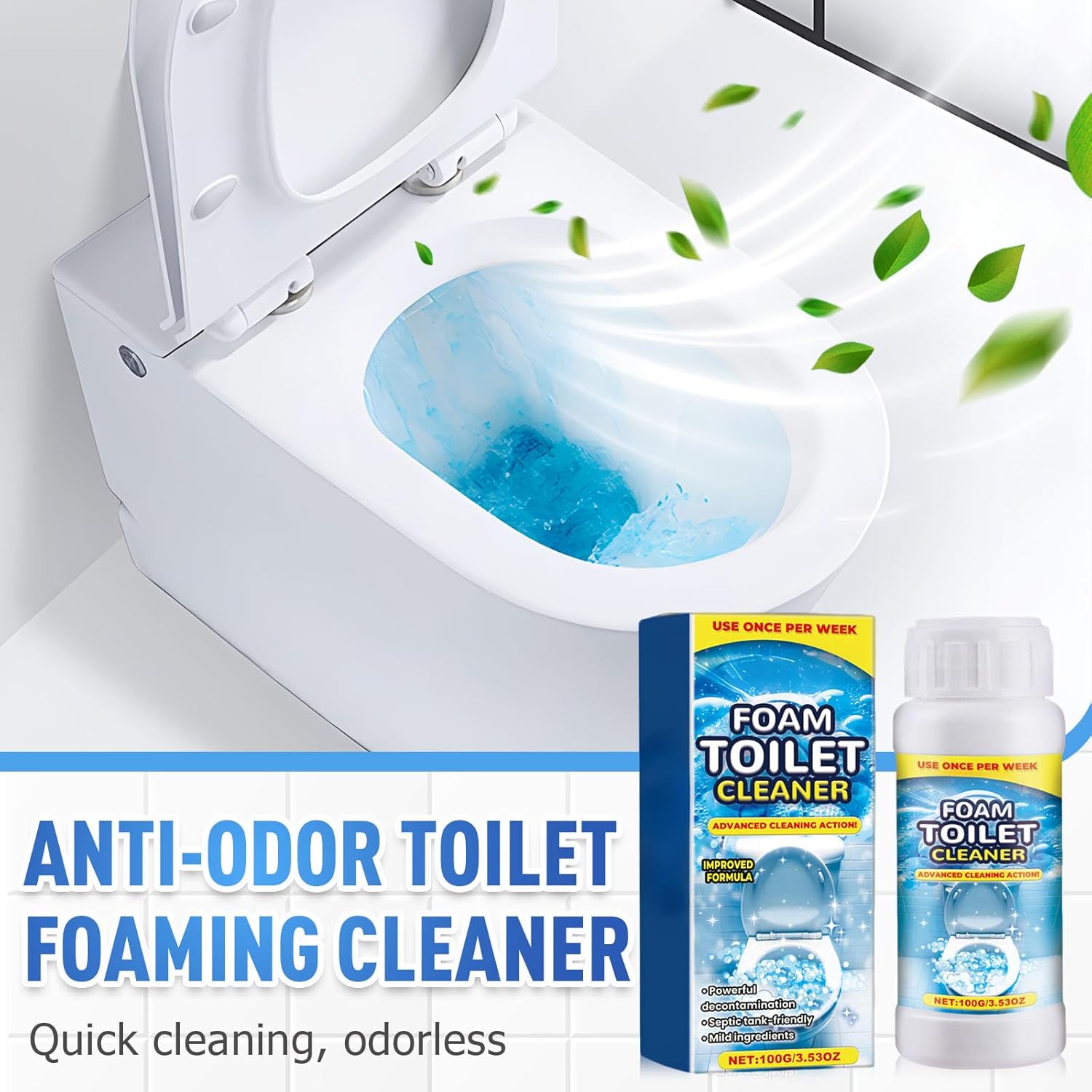 Foam Toilet Cleaner, 2026 Upgeade Powerful Toilet Bowl Cleaner, Advanced Bathroom Cleaner for Home, Powerful Instant Bowl Cleaners for Toilets Squatting Pans (1)