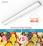 LED Under Cabinet Lighting Motion Sensored Hardwired with Built-in Dimmer, 32 Inch 16W Dimmable 5 Color 2700/3000/3500/4000/5000K, Linkable Eyes Care for Kitchen, Counter, ETL Listed, White