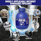 PIPE GEL Professional Drain Cleaner for Kitchen Sink, Strong Drain Opener, Unclog Shower Tub Drains, 300G, All Pipe Materials