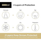 Deck Plus 1-5/8 Inch Epoxy Coated Exterior Wood and Fence Screws #8 x 1-5/8" Torx/Star Drive Included Coarse Thread, Outdoor Rust Resistant Decking Screw, Silver, 1lb Box, 1015 Pieces | 48462