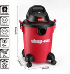 Shop-Vac 6 Gallon 3.0 Peak HP Wet Dry Vacuum, 3 in 1 Function Heavy-Duty Shop Vacuum with Filters, Attachments, Ideal for Home, Jobsite, Garage, Car & Workshop. 5971636