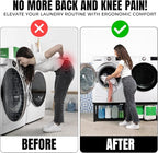 Washer and Dryer Pedestals - 28" W, 16" H, Black Steel Universal Fit with Major Brands, Leak-Proof Laundry Pedestal with Drain Pan & Hose, Washer and Dryer Stand for Back Pain Relief, 800 lbs Capacity