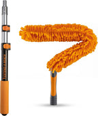 Long Handle Duster for Cleaning // Extendable Microfiber Duster with Extension Pole 18-60" // Washable, Bendable & Flexible Ceiling Fan Cleaner Duster // Telescopic Cleaning Tool for High Ceilings