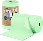 Microfiber Cleaning Cloths Roll, 75 Pack Tear Away Microfiber Towels Roll, 12" x 12" Lint Free Rags, Reusable Cleaning Cloths, Washable, Scratch Free,Ultra Absorbent Dish Rags(Green)