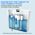 CHMI 100 Pack Toilet Bowl Cleaner Tablets, Long-lasting Bathroom Toilet Tank Cleaner.(Blue)