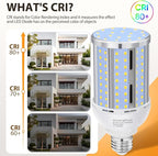 44W LED Corn Light Bulb(2 Pack),Fanless,(390 Watt Equivalent) E26/E39 Medium/Large Mogul Base LED Cob Lamp 5000K Daylight 5,900LM for Outdoor Indoor Garage Warehouse Factory Workshop Street Backyard