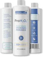 ProH2O2 3% Food Grade Hydrogen Peroxide – Natural Cleaner & Disinfectant – Suitable for Household Use – Ideal for Cleaning, Sanitizing & Gargle – 32 fl oz Refill (Pack of 2)