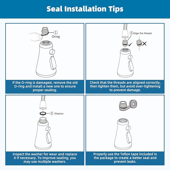 Hibbent Pull Down Kitchen Faucet Head Replacement, 3-Function NSF/ANSI/CAN 61 & CUPC Certified Sink Spray Nozzle, 15 Adapters, Compatible with Moen, Delta, Kohler Faucets, Brushed Nickel