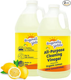 Originally Yellow Lemon Distilled White Vinegar For Cleaning Purpose | USA Made All Purpose Cleaner | Use as Glass, Kitchen & Floor Cleaner | Plant Derived Cleaning Vinegar Gallon in 2 pack | 128 Oz