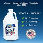 Sparkle Plenty Chandelier Cleaner Drip Dry Spray No Wipe -Dust Remover & Streak Free Glass Cleaner Spray for Chandelier Crystals &Window Screen Surface -Versatile Household Cleaning Supplies(1 Gallon)