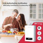 Tankless Water Heater Propane, MIZUDO Indoor Installation Max 5.1 GPM 120,000 BTU On Demand Hot Water Heater, CSA Certified Constant Temp High Power for 2-3 Fixtures Big Family or Business, Gen 2