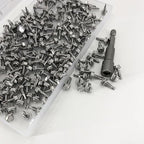 200 PCS #8 x 1/2'' Sheet Metal Screws 410 Stainless Steel Hex Washer Head Fast Self Tapping Screws with Screwdriver