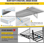 2-Pack 1.64x4ft Adjustable Garage Wall Shelving 560lbs Load Capacity Heavy Duty Wall Mounted Storage Shelf Metal Floating Shelves for Garage(White)