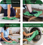 Avalon Towels Microfiber Cleaning Cloths (Value Pack of 36) Size 16" x 16", Highly Absorbent, Lint Free, Reusable, Green