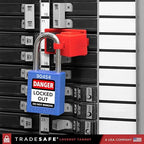TRADESAFE Lockout Tagout Locks Set - 10 Blue Loto Locks, Lockout Locks Keyed Different, 2 Keys Per Lock, OSHA Compliant Lock Out Tag Out Padlocks, Safety Padlocks for Electrical Lockout Tag Out Kits