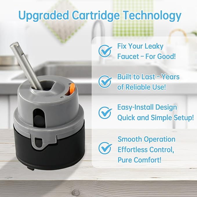 RP50587 Cartridge Replacement for Delta Single Handle Kitchen and Lavatory Faucets, Works with DIAMOND Seal Technology Models Featuring a 36 mm Motion, with Allen Wrench