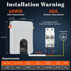 Electric Tankless Water Heater, 13kW 240V on Demand Instant Endless Electric Hot Water Heater for Residential Whole House Shower, Self-Modulating LED Display Knob Control, CSA Certified, Space Saving