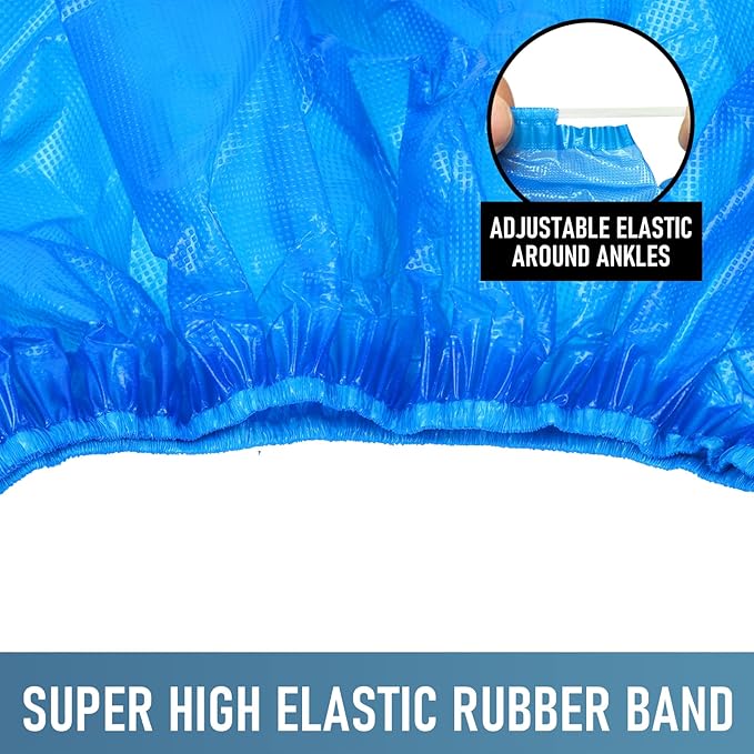 Shoe Covers Disposable Non Slip - Pack of 100 (50 Pairs), Premium Waterproof and Recyclable Shoe Booties Covers for Indoors, Fits Up To 11 US Men and 13 US Women Size