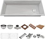 Ruvati 45-inch Drop-in Workstation Kitchen Sink - 16 Gauge Topmount Stainless Steel Kitchen SInk with Two-Tiered Ledges & Accessories - RVH8433